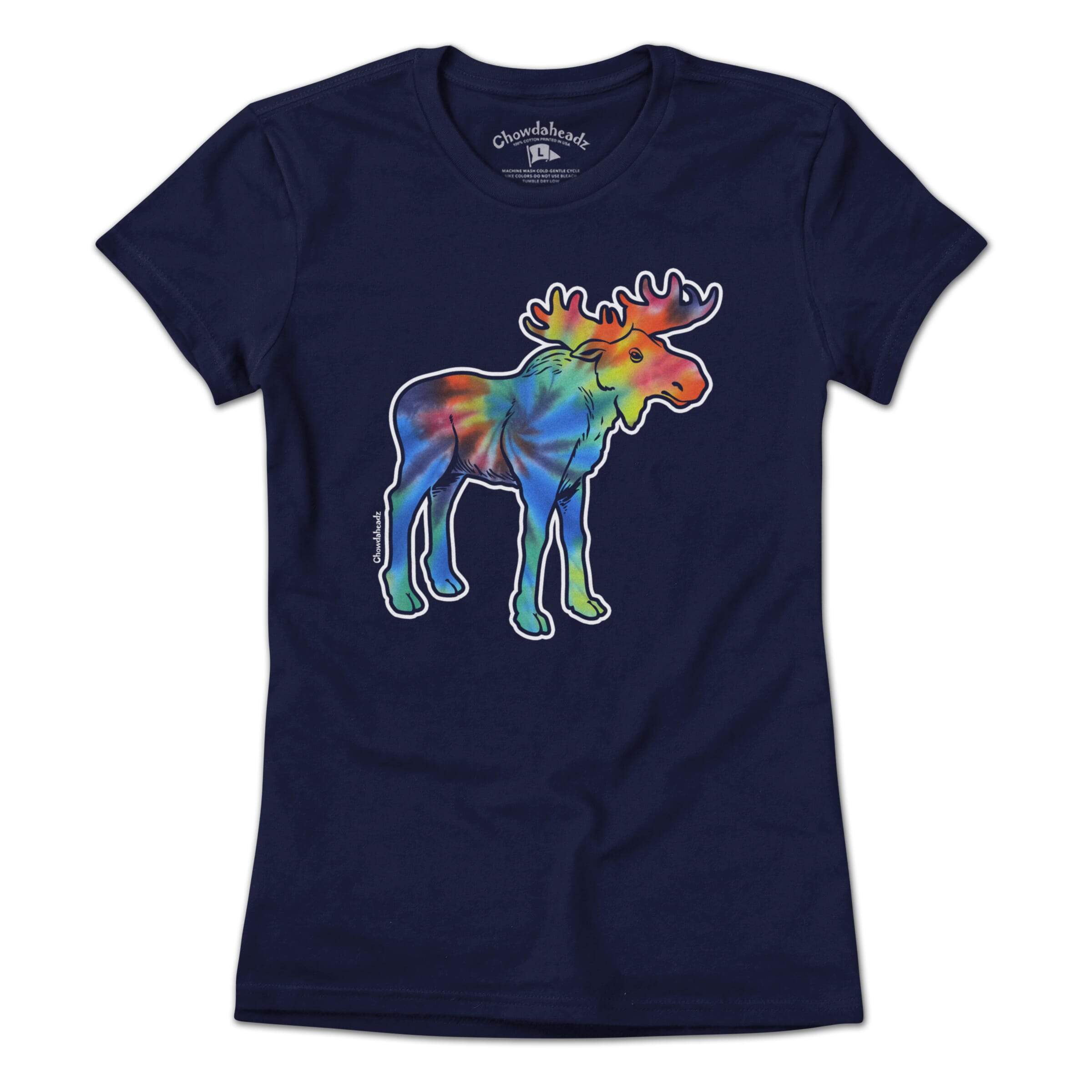 Tie Dye Moose T-shirt - Chowdaheadz
