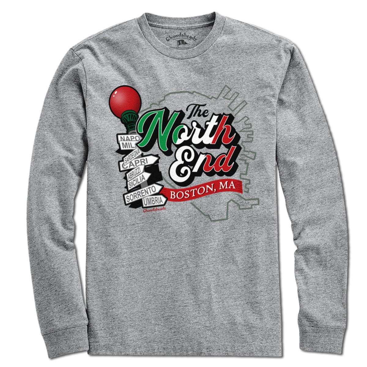North End Boston, MA T-Shirt - Chowdaheadz