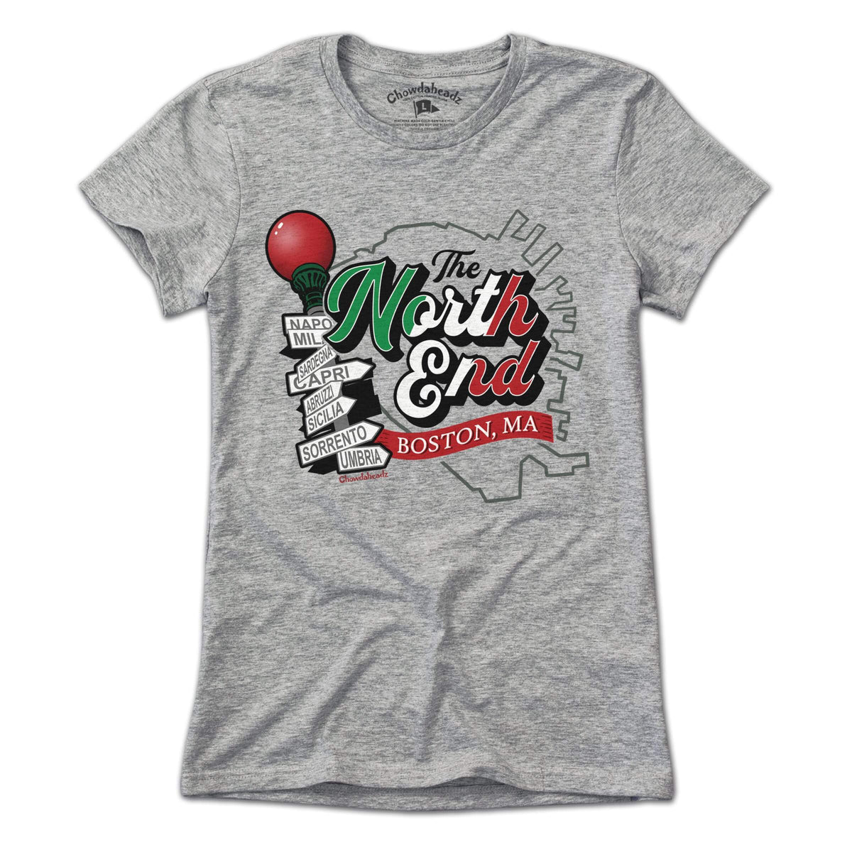 North End Boston, MA T-Shirt - Chowdaheadz