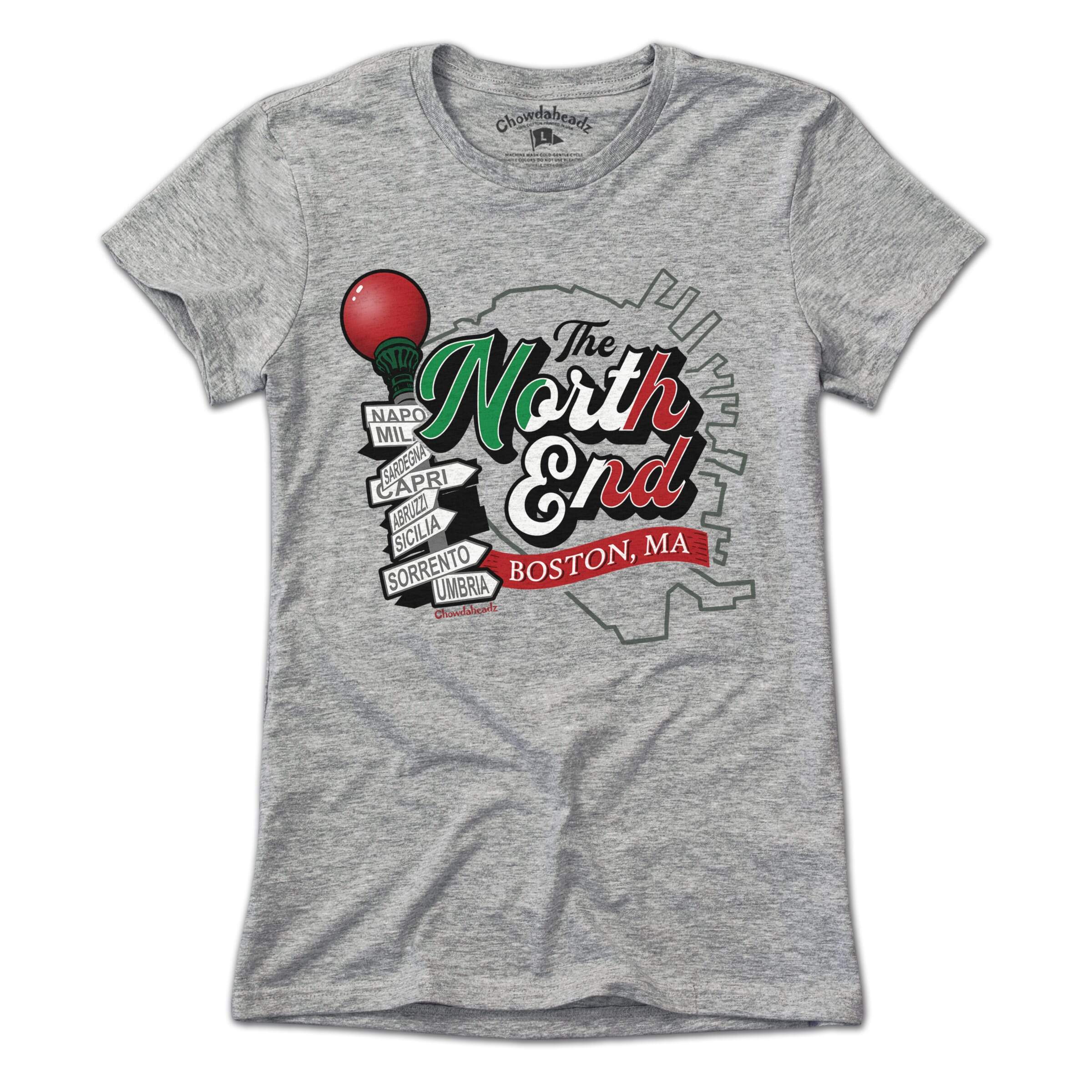 North End Boston, MA T-Shirt - Chowdaheadz