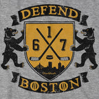 Defend Boston Hockey Shield T-Shirt - Chowdaheadz