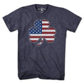 Shamrock Stars & Stripes USA t-shirt with shamrock-on-flag graphic — Boston Irish American tee