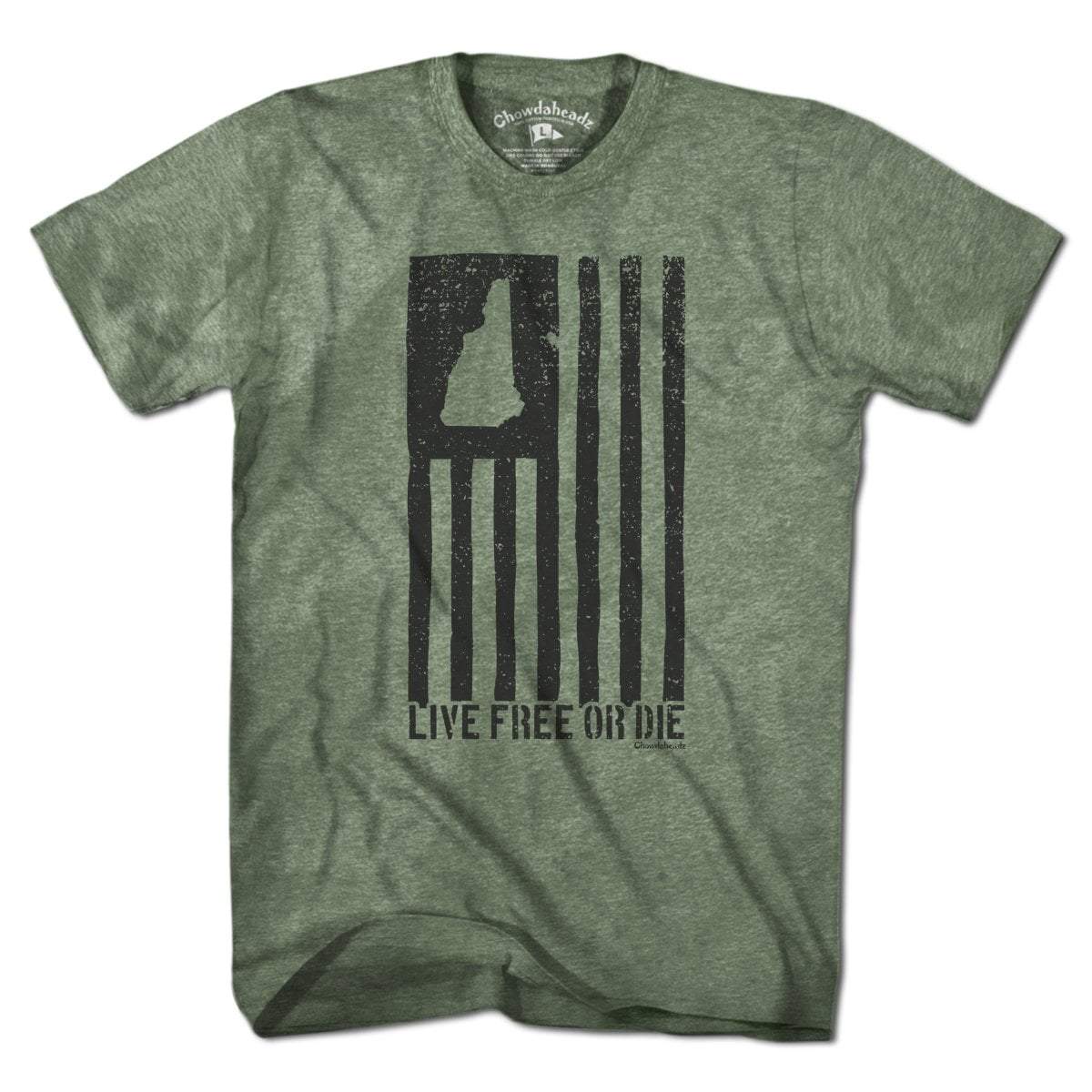 New Hampshire Black Flag T-Shirt - Chowdaheadz