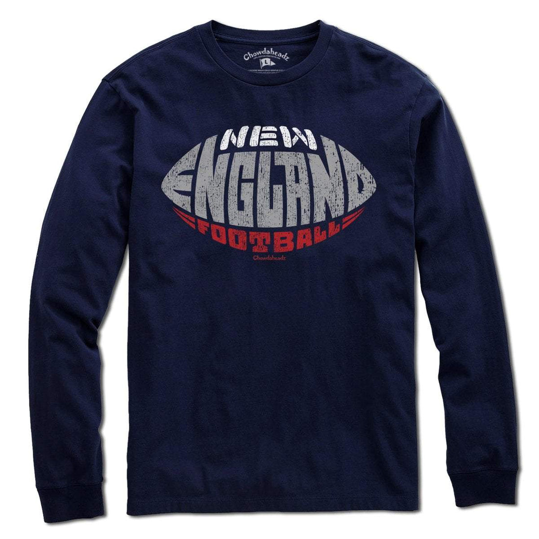 New England Football Shape T-Shirt - Chowdaheadz