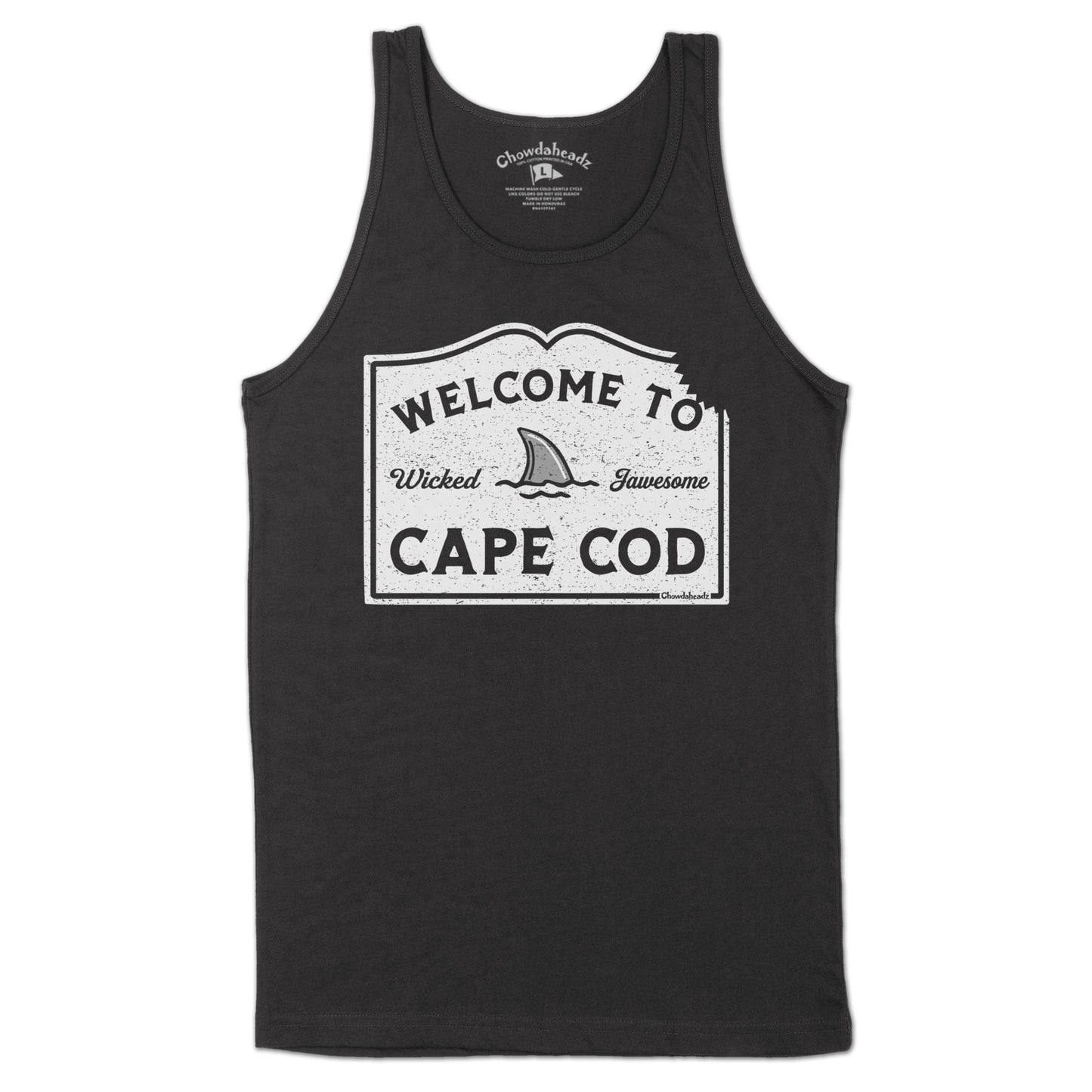Welcome To Cape Cod Sign Men's Tank Top - Chowdaheadz