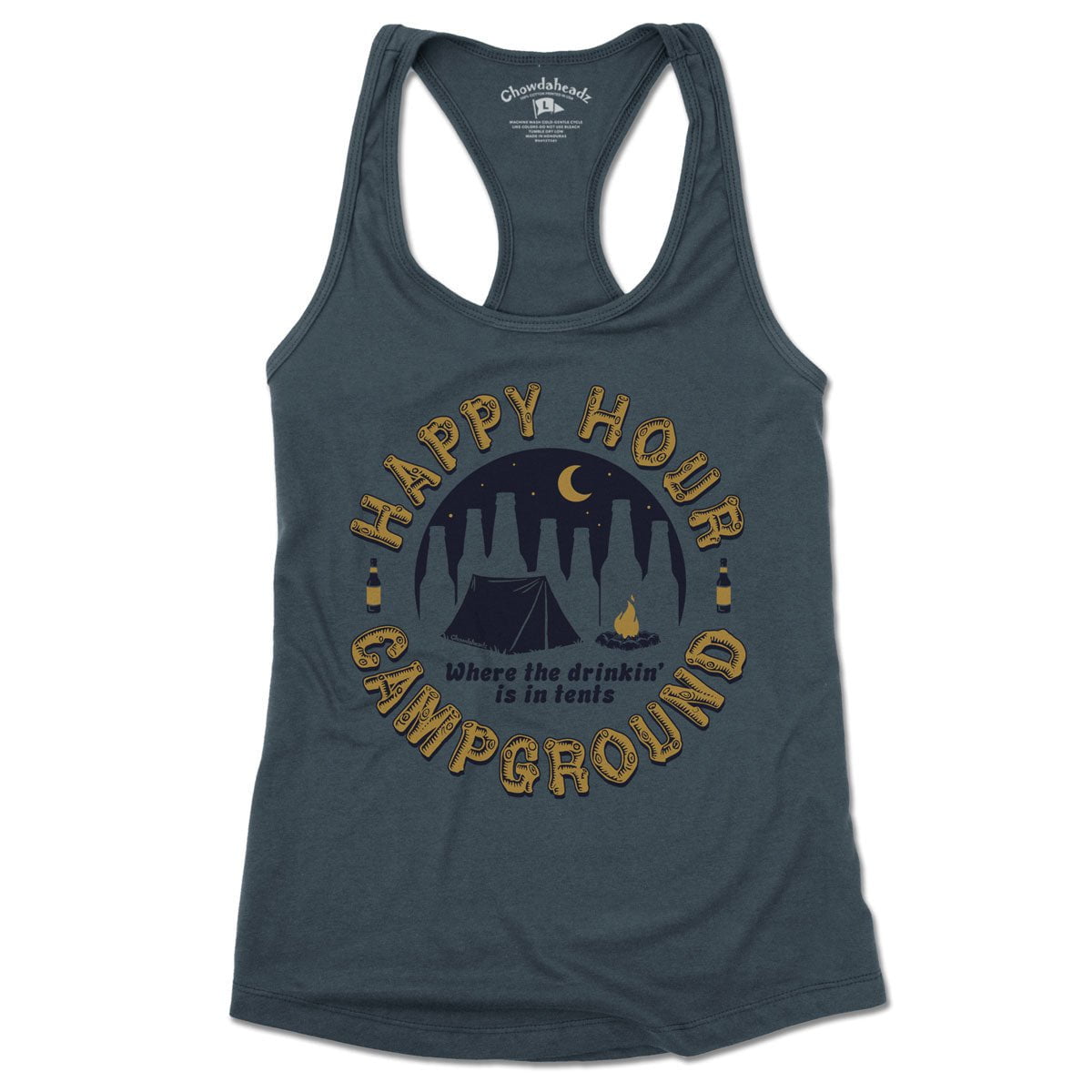 Happy Hour Campground Women's Tank Top (3 Colors) - Chowdaheadz