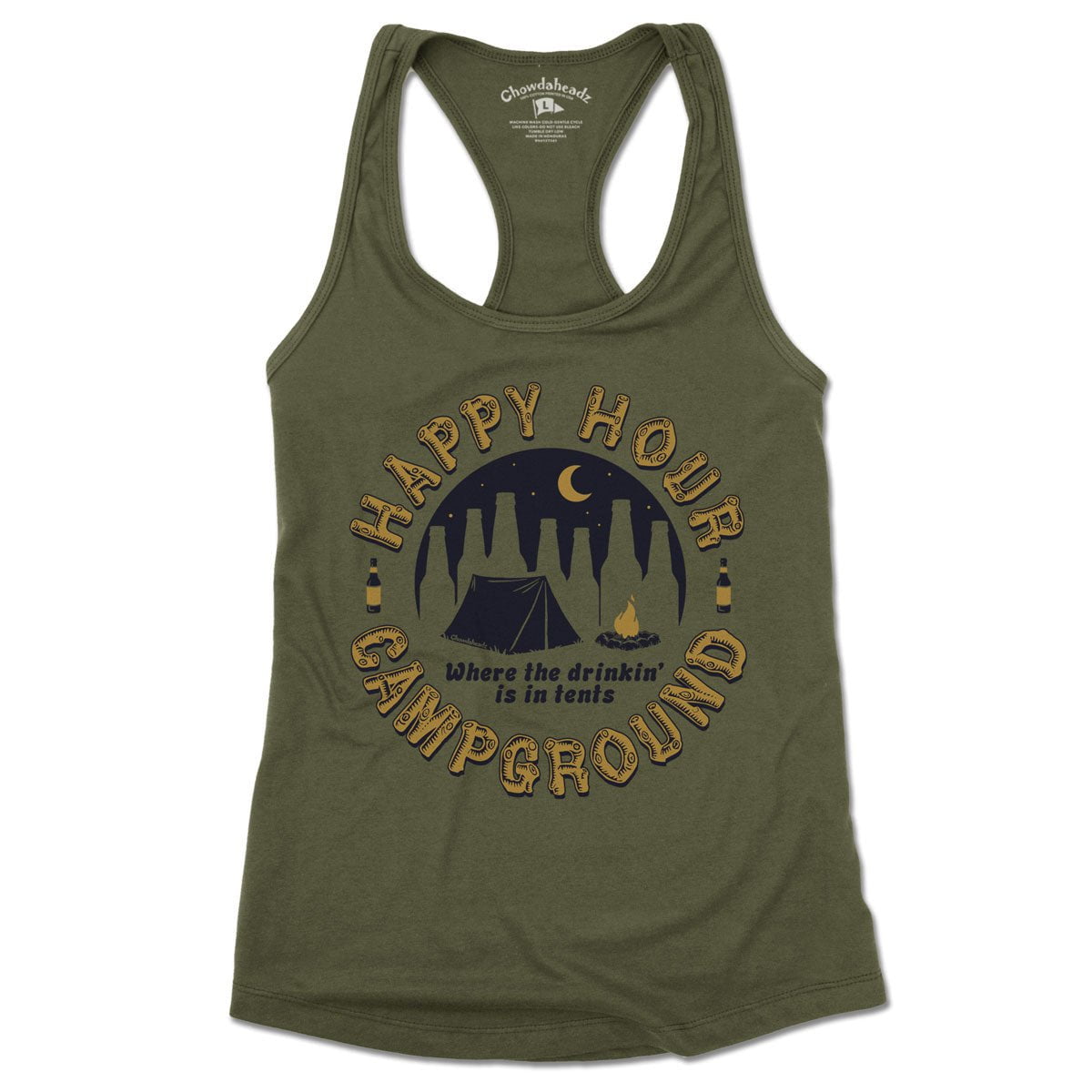 Happy Hour Campground Women's Tank Top (3 Colors) - Chowdaheadz