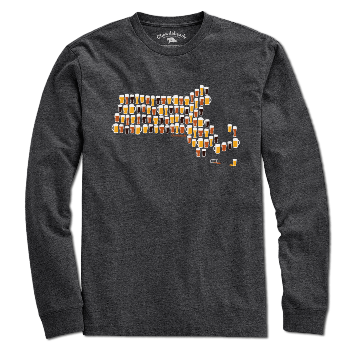 Massachusetts Beer Glasses T-Shirt - Chowdaheadz