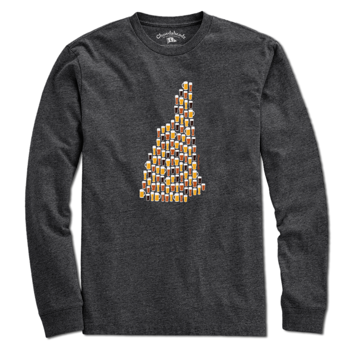 New Hampshire Beer Glasses T-Shirt - Chowdaheadz