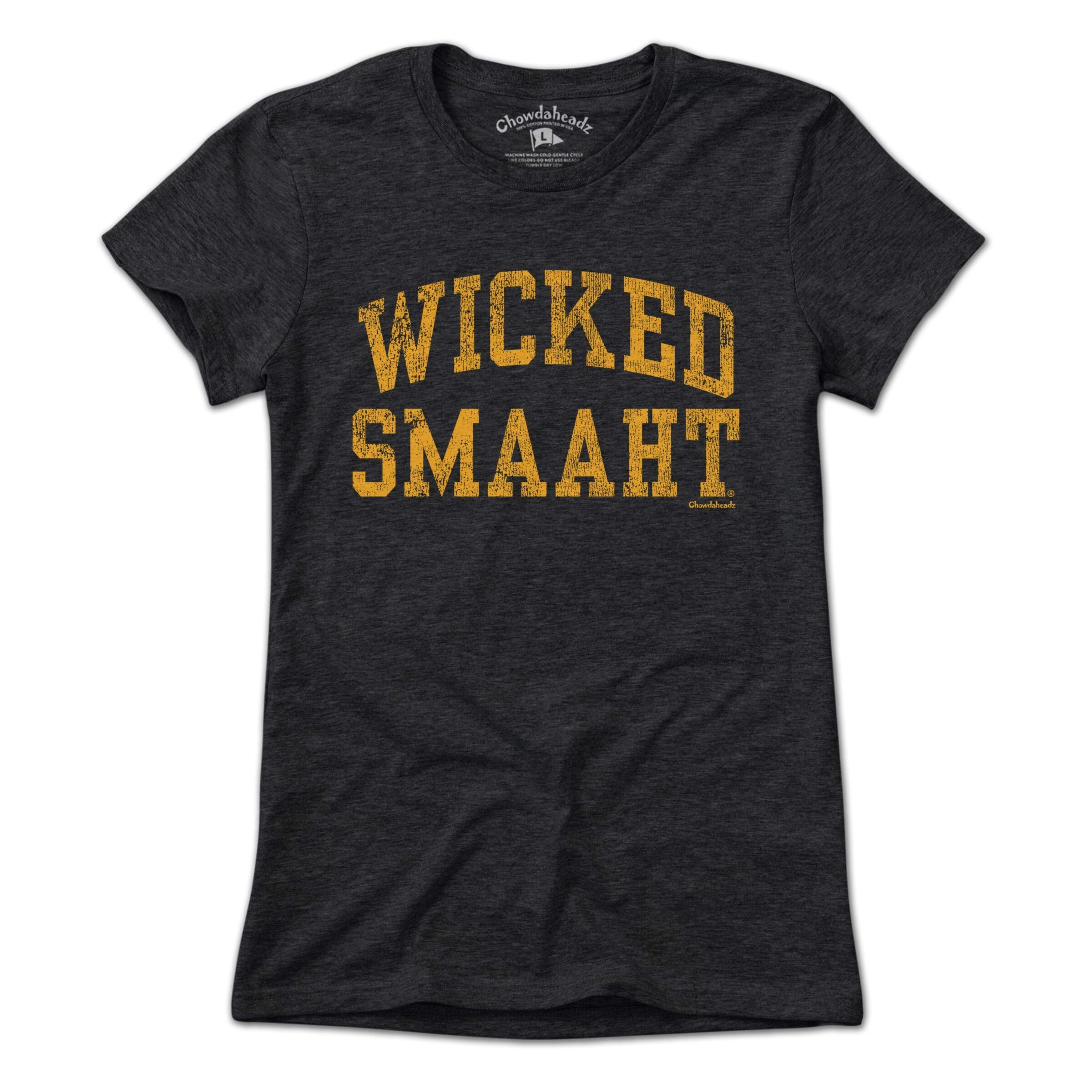 Wicked Smaaht Black & Gold T-Shirt - Chowdaheadz