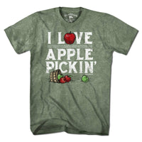 I Love Apple Pickin' Fine Print T-Shirt - Chowdaheadz