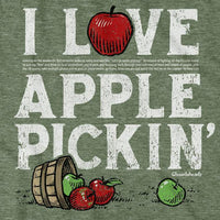 I Love Apple Pickin' Fine Print T-Shirt - Chowdaheadz
