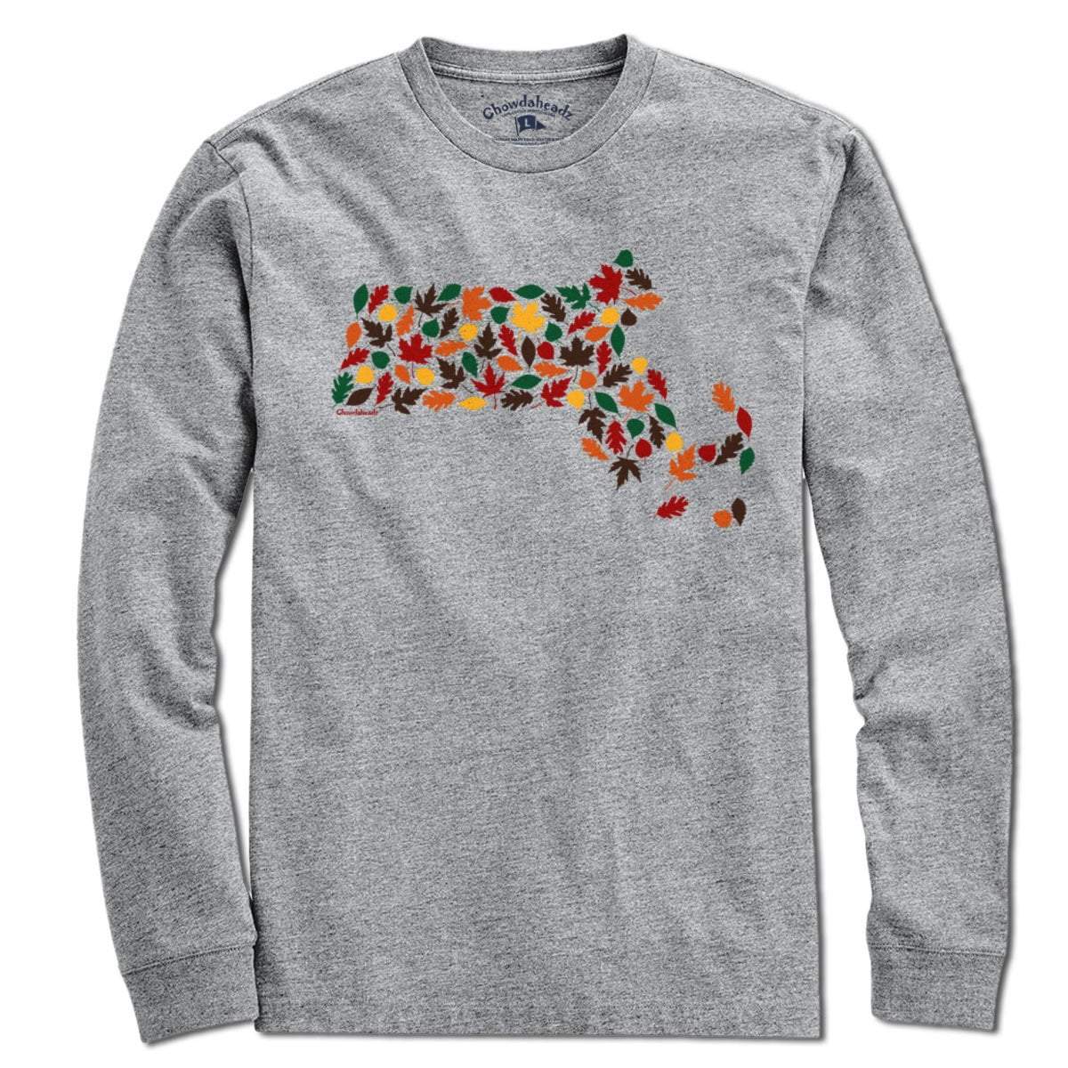Massachusetts Fall Leaves T-Shirt - Chowdaheadz