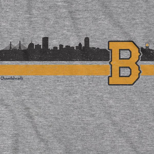 Boston B Black & Gold Sideline T-Shirt - Chowdaheadz