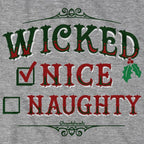 Wicked Nice/Naughty Checklist Holiday T-Shirt - Chowdaheadz