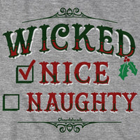 Wicked Nice/Naughty Checklist Holiday T-Shirt - Chowdaheadz