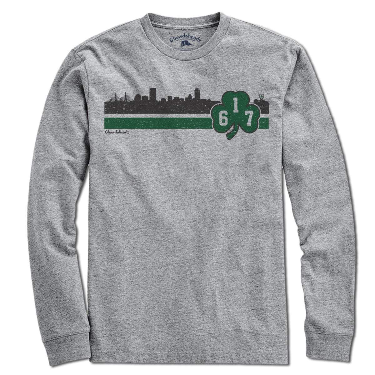 Boston 617 Shamrock Sideline T-Shirt - Chowdaheadz