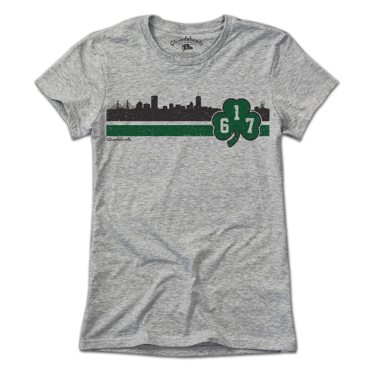 Boston 617 Shamrock Sideline T-Shirt - Chowdaheadz