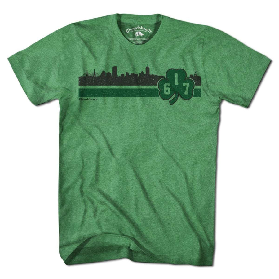 Boston 617 Shamrock Sideline T-Shirt - Chowdaheadz