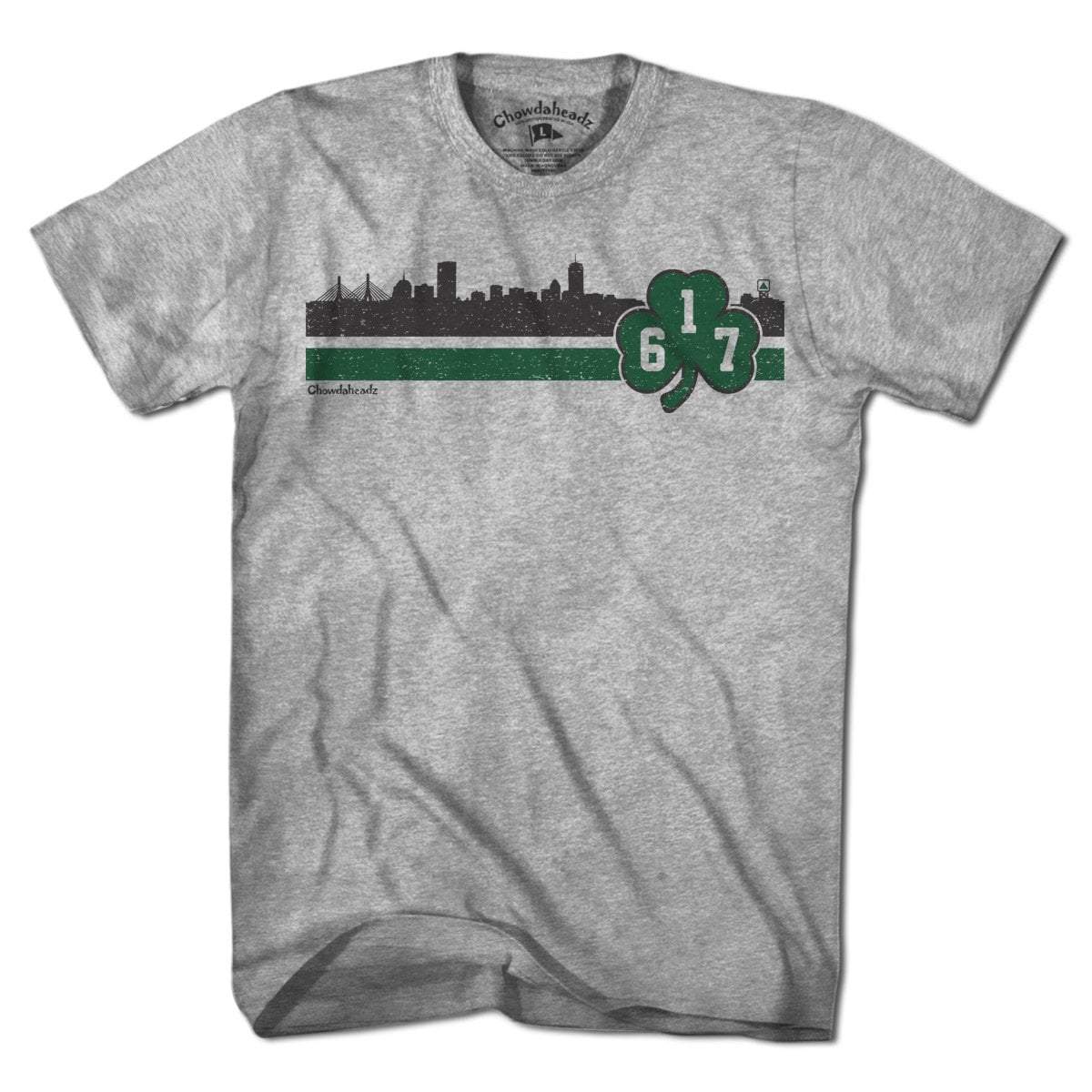 Boston 617 Shamrock Sideline T-Shirt - Chowdaheadz