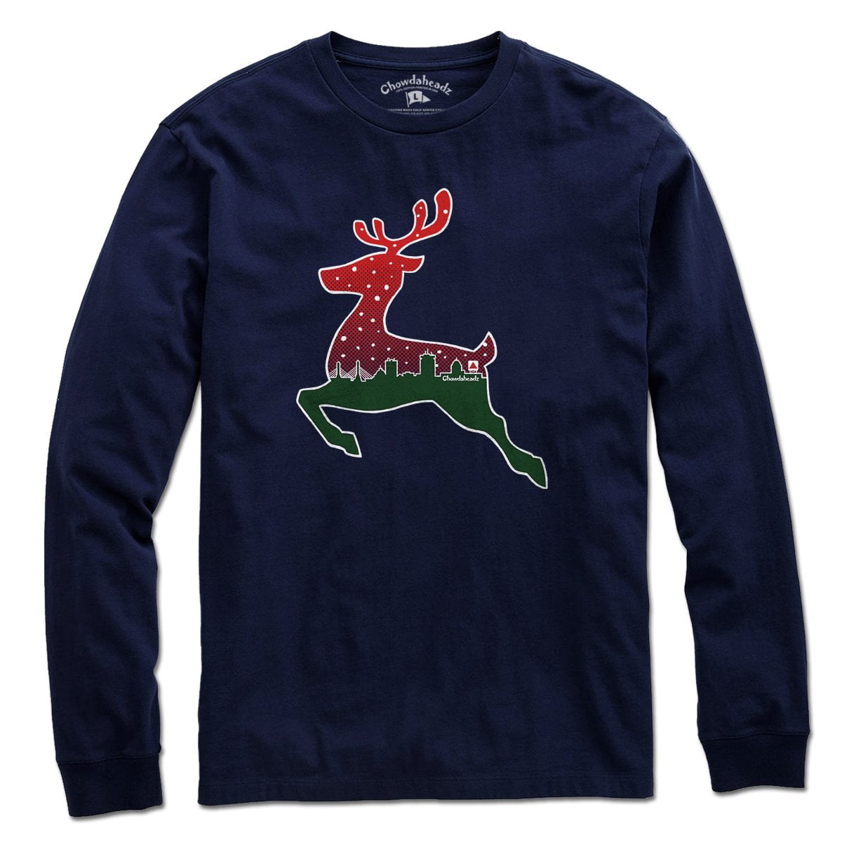 Boston Reindeer Skyline T-Shirt - Chowdaheadz