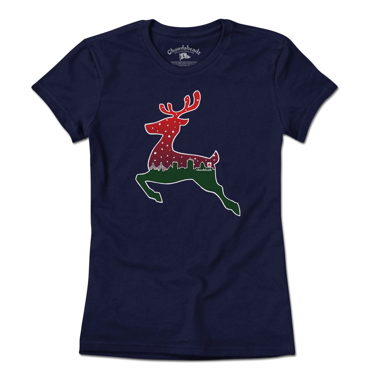 Boston Reindeer Skyline T-Shirt - Chowdaheadz