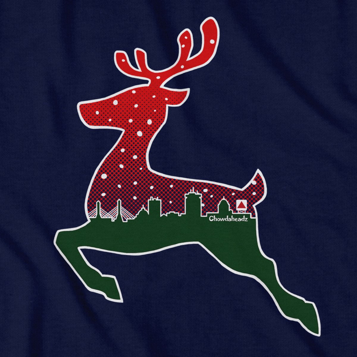 Boston Reindeer Skyline T-Shirt - Chowdaheadz