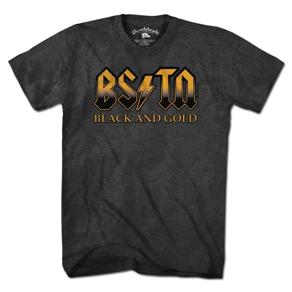 Black & Gold High Voltage T-Shirt - Chowdaheadz