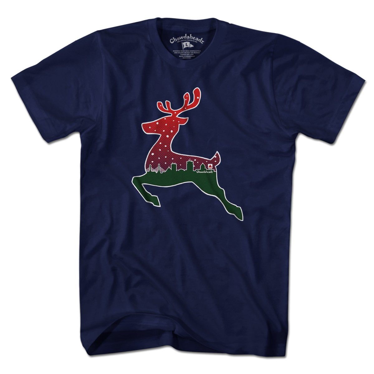 Boston Reindeer Skyline T-Shirt - Chowdaheadz