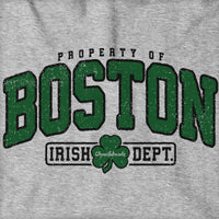 Property of Boston Irish Dept. Hoodie - Chowdaheadz