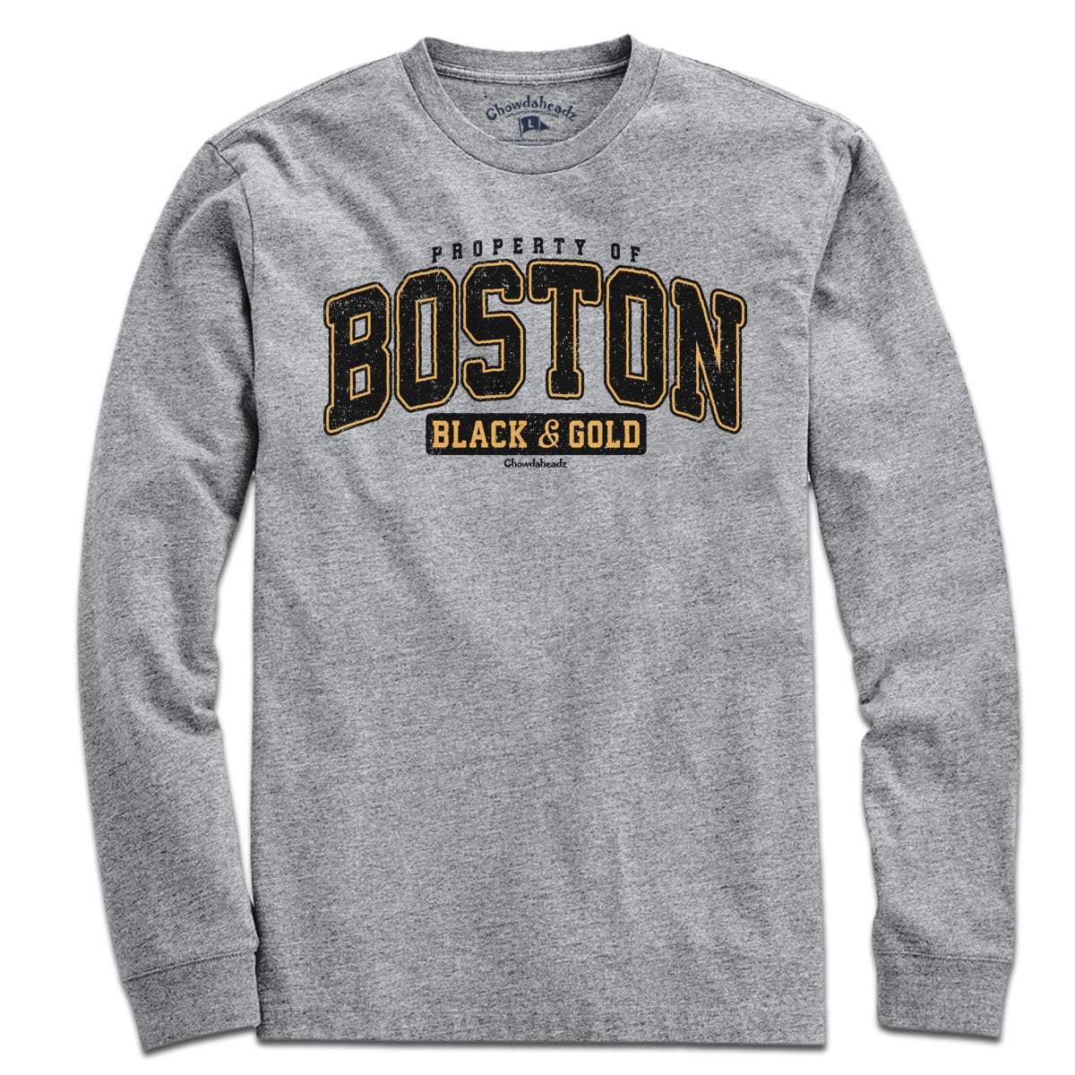 Property of Boston Black & Gold T-Shirt - Chowdaheadz