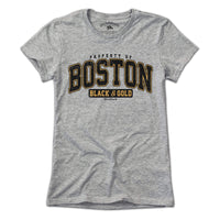 Property of Boston Black & Gold T-Shirt - Chowdaheadz