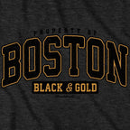 Property of Boston Black & Gold Tailgater Hoodie - Chowdaheadz