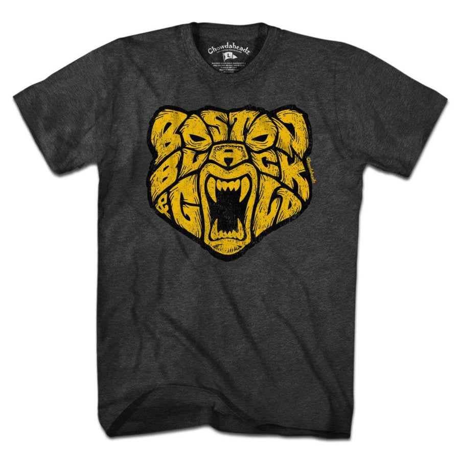 Boston Black & Gold Bear T-Shirt - Chowdaheadz