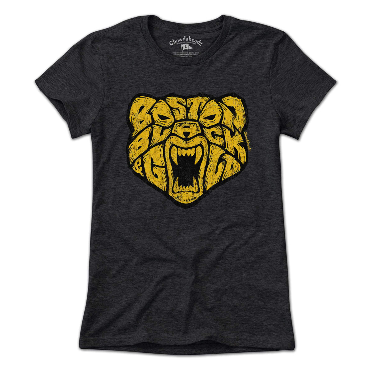 Boston Black & Gold Bear T-Shirt - Chowdaheadz