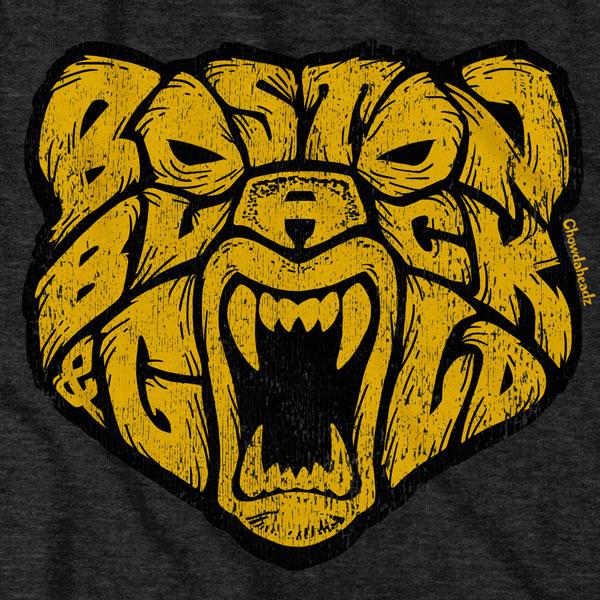 Boston Black & Gold Bear T-Shirt - Chowdaheadz
