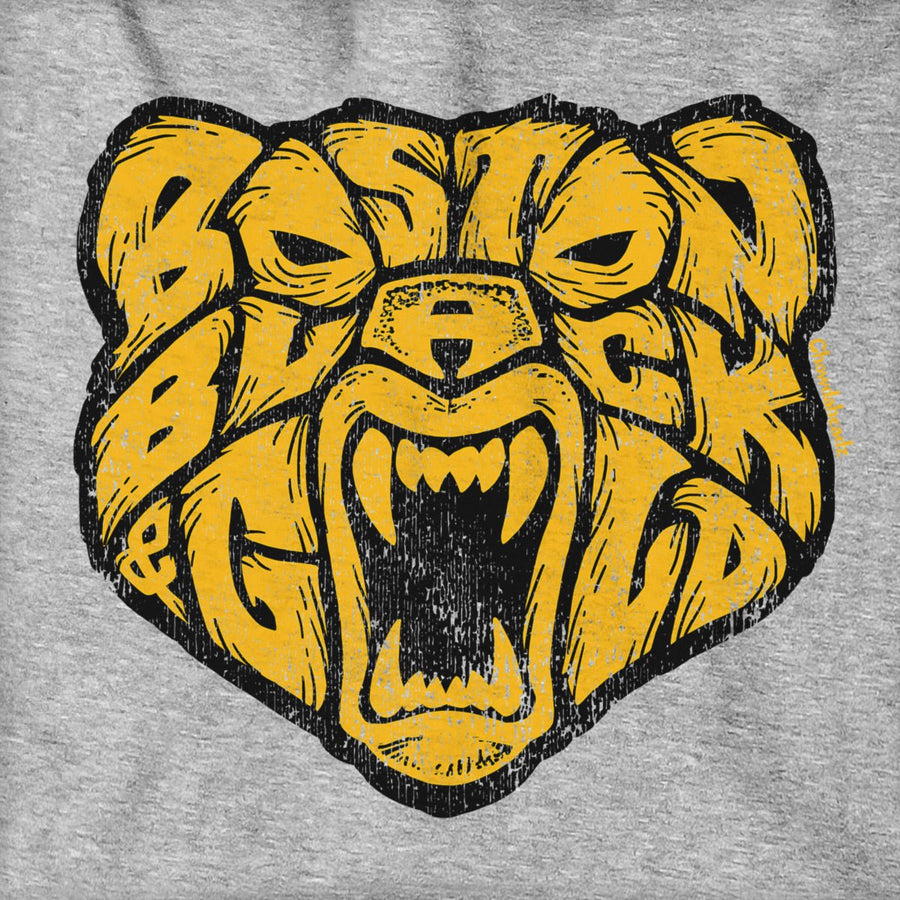 Boston Black & Gold Bear Tailgater Hoodie - Chowdaheadz
