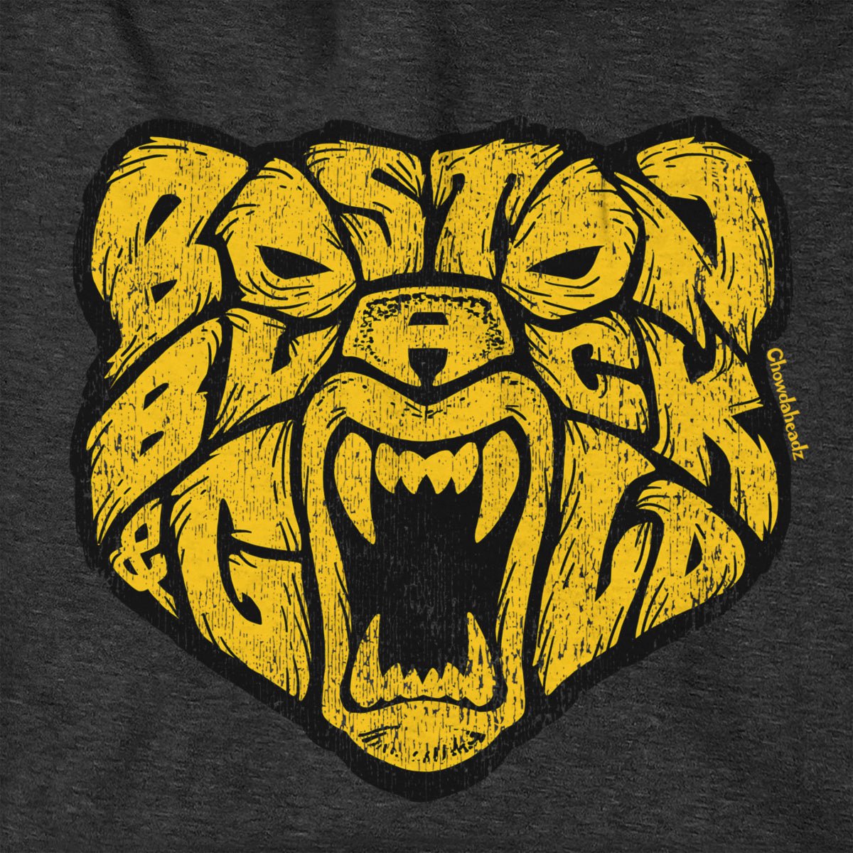 Boston Black & Gold Bear Hoodie - Chowdaheadz