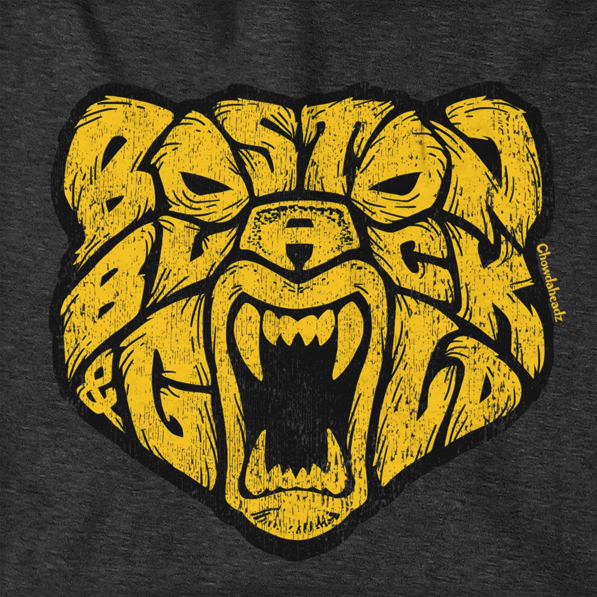 Boston Black & Gold Bear Hoodie - Chowdaheadz