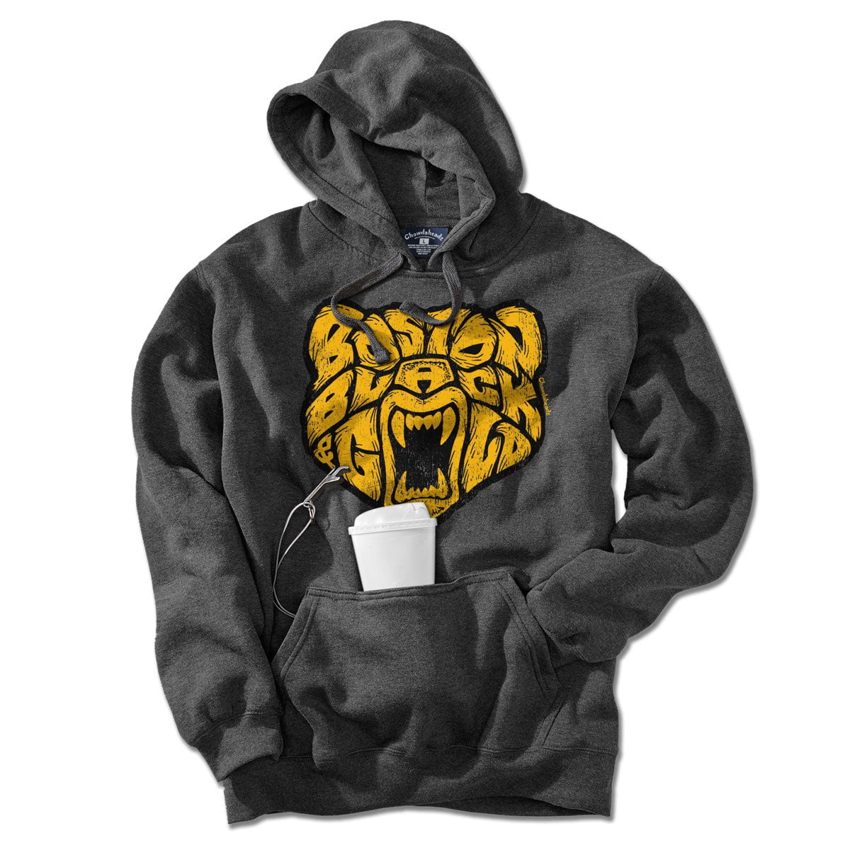 Boston Black & Gold Bear Tailgater Hoodie - Chowdaheadz