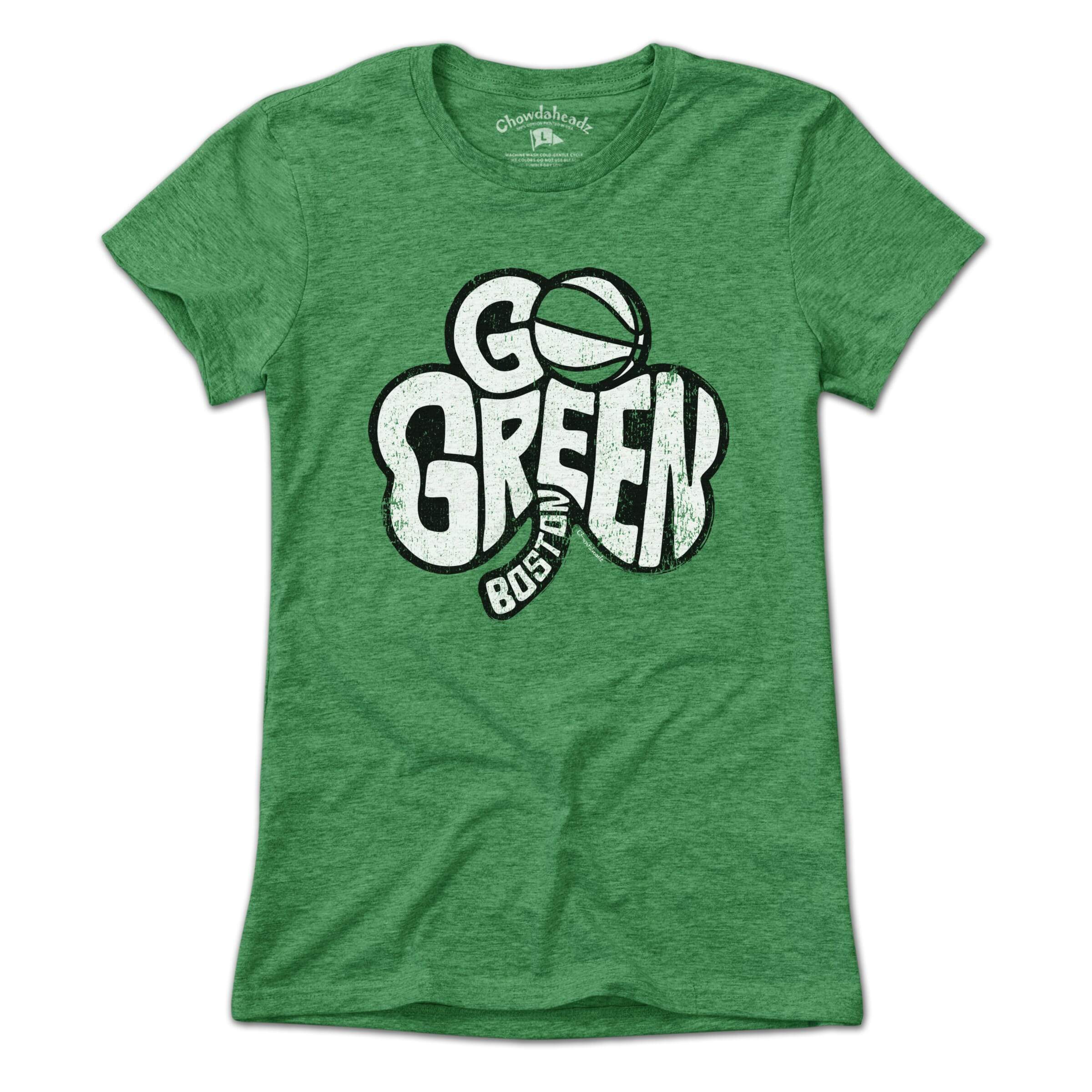 Go Green Boston Shamrock T-Shirt - Chowdaheadz