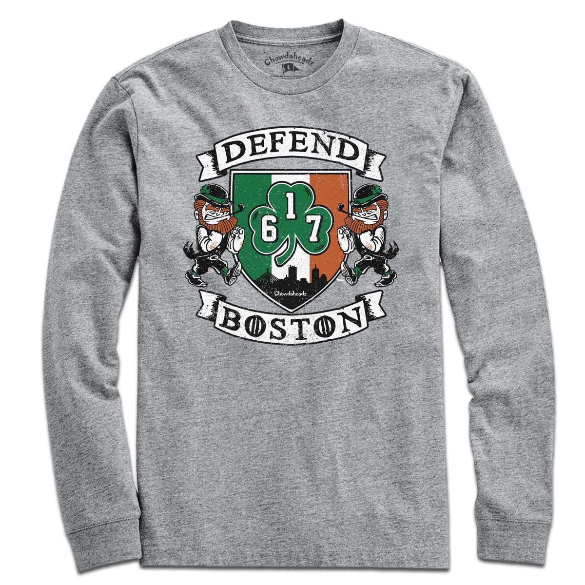Defend Boston Shamrock Shield T-Shirt - Chowdaheadz