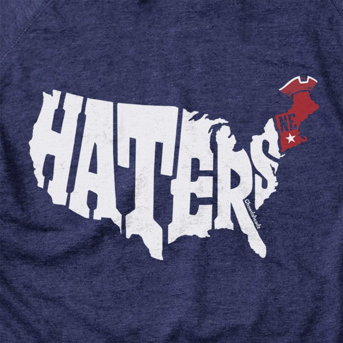 New England Haters Map Lightweight Hoodie - Chowdaheadz