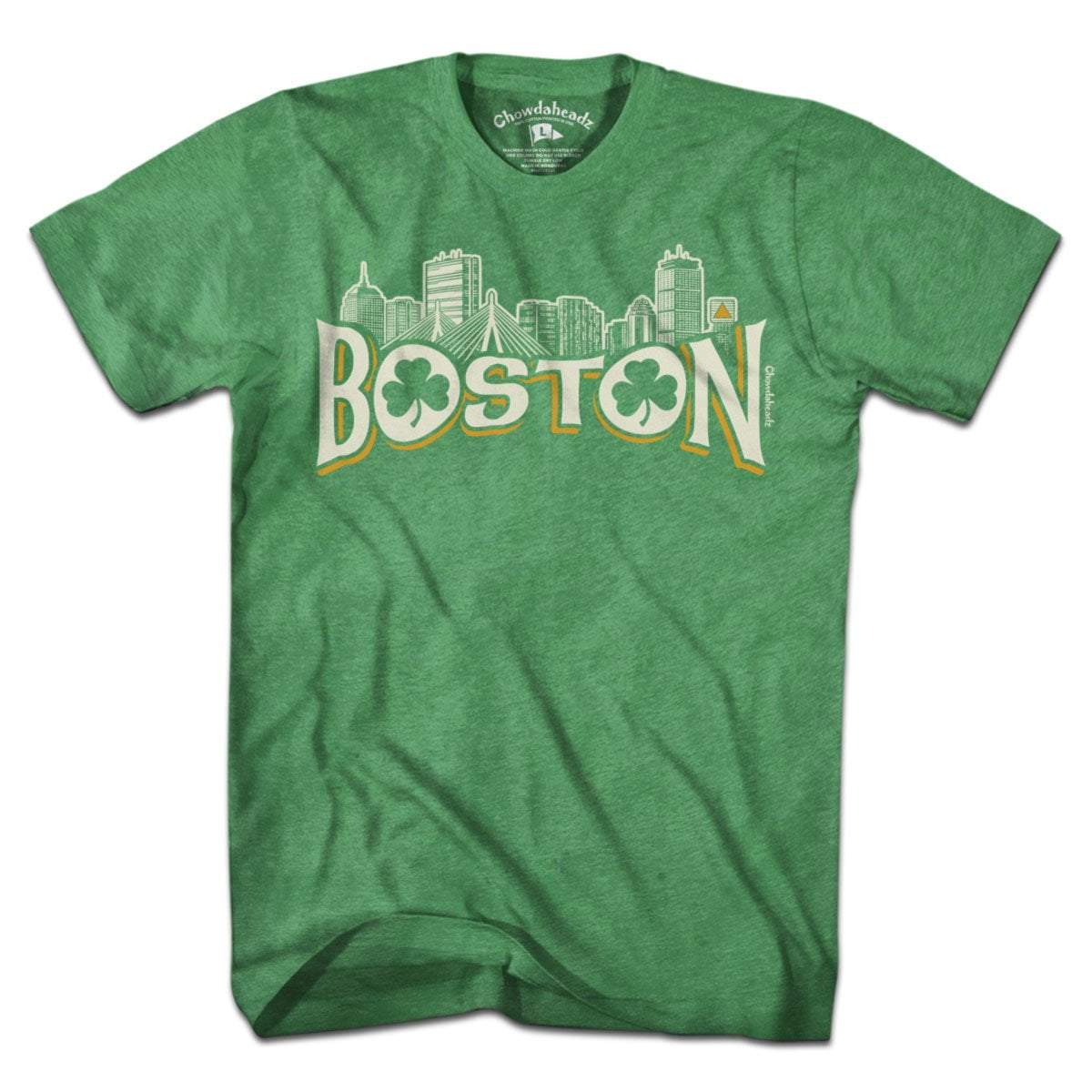 Boston Irish Skyline T-Shirt - Chowdaheadz