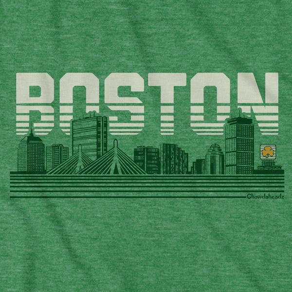 Boston Lined Cityscape T-Shirt - Chowdaheadz
