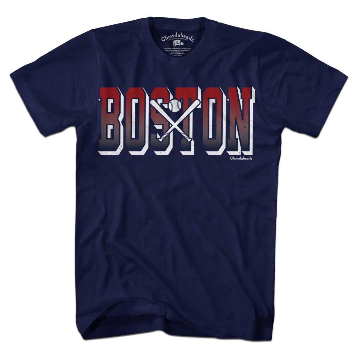 Tall Block Boston Baseball T-Shirt - Chowdaheadz