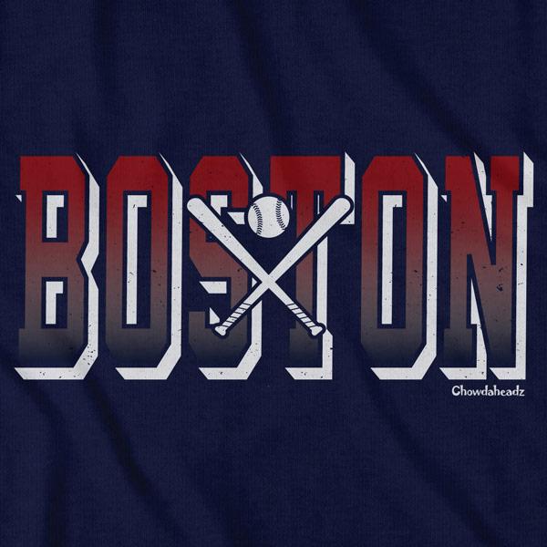 Tall Block Boston Baseball T-Shirt - Chowdaheadz