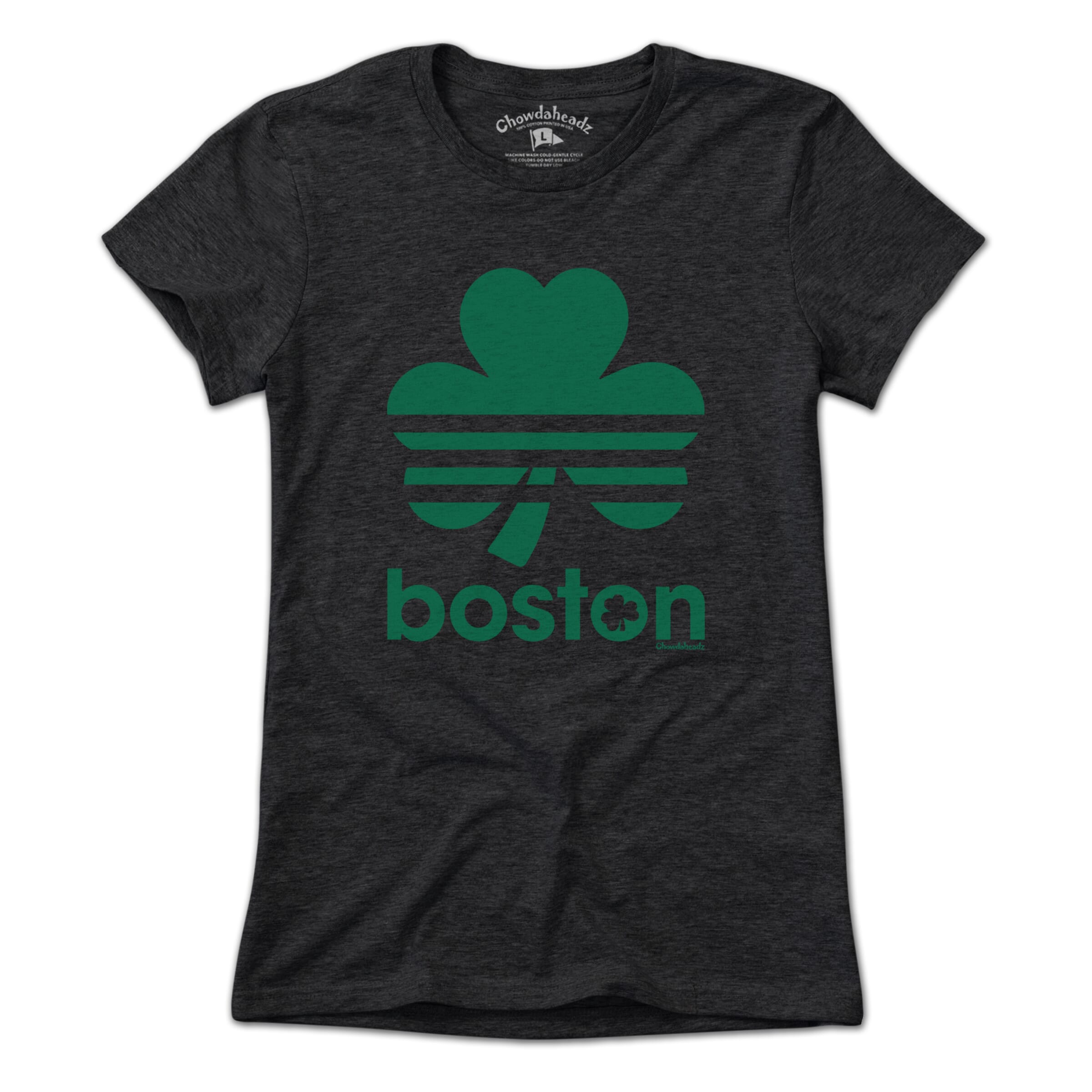 Boston Retro Shamrock Green Line T-Shirt - Chowdaheadz