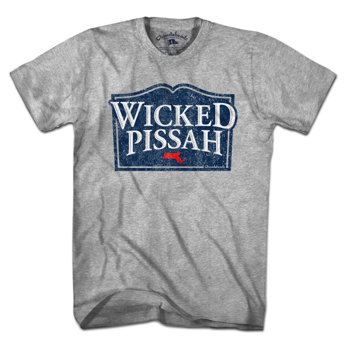 Wicked Pissah Mass Sign T-Shirt - Chowdaheadz
