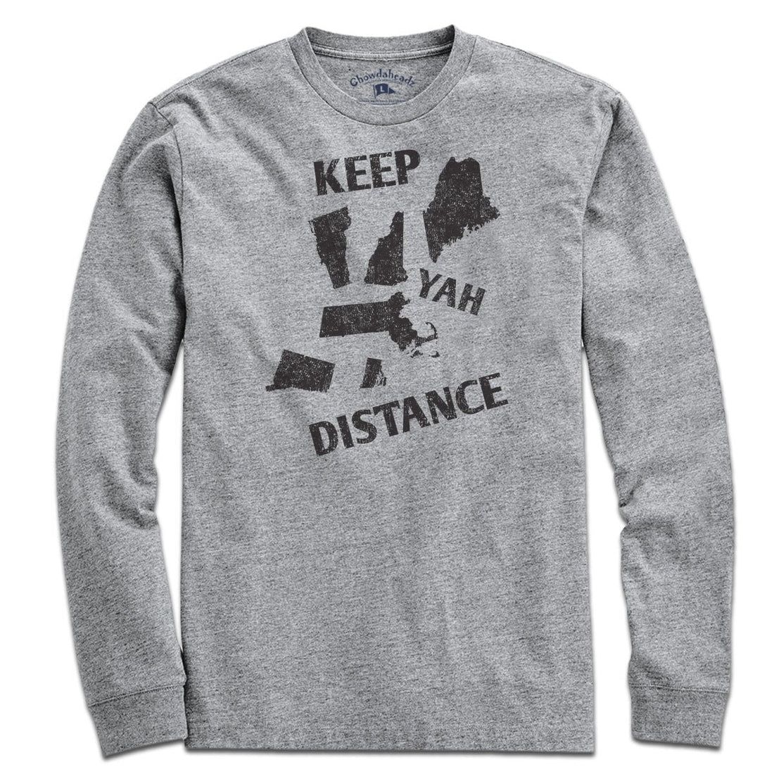 Keep Yah Distance New England T-Shirt - Chowdaheadz
